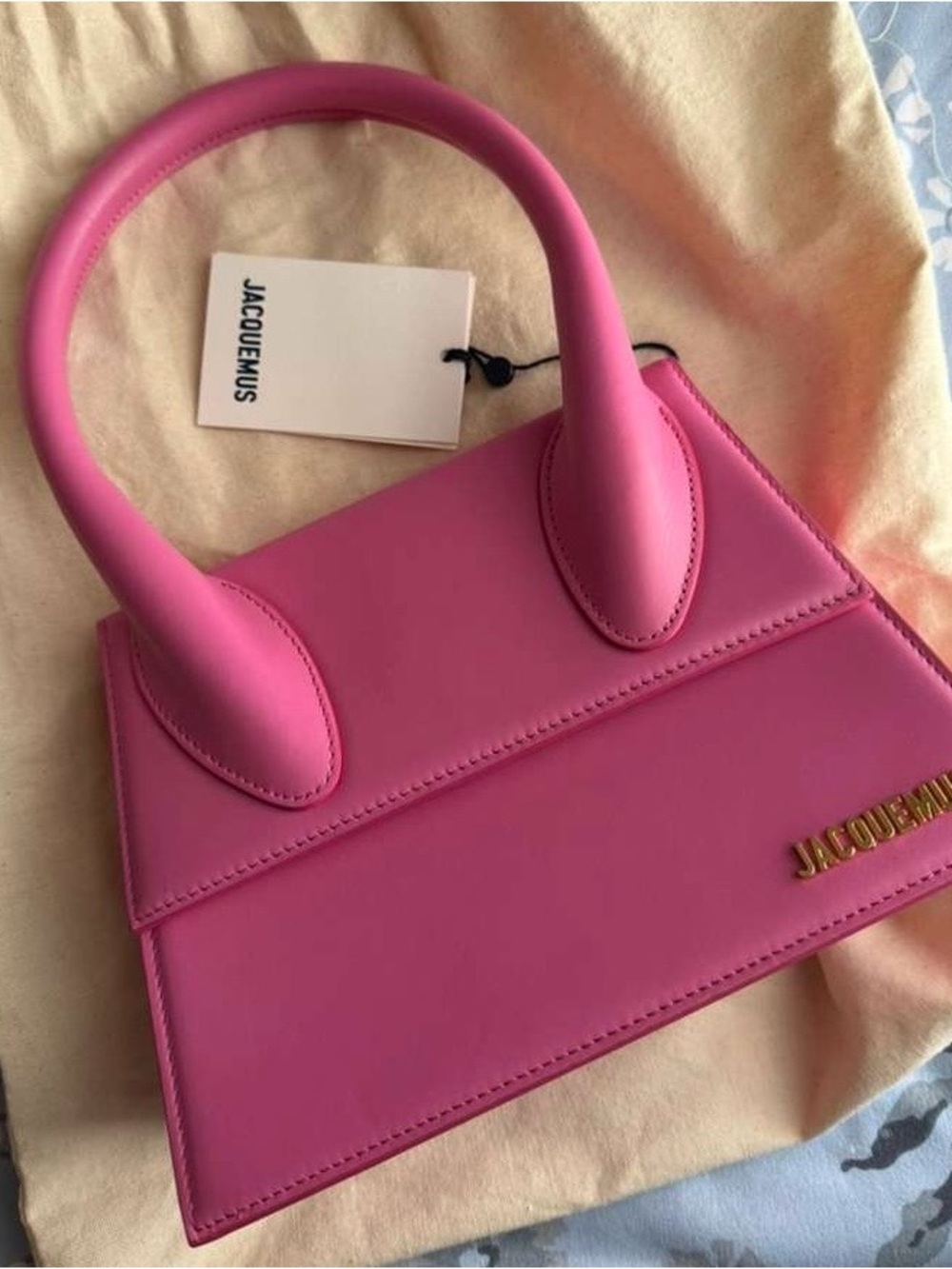 Jacquemus Hot Pink Le Chiquito Top-Handle Bag - Large Size - Picture 5 of 11